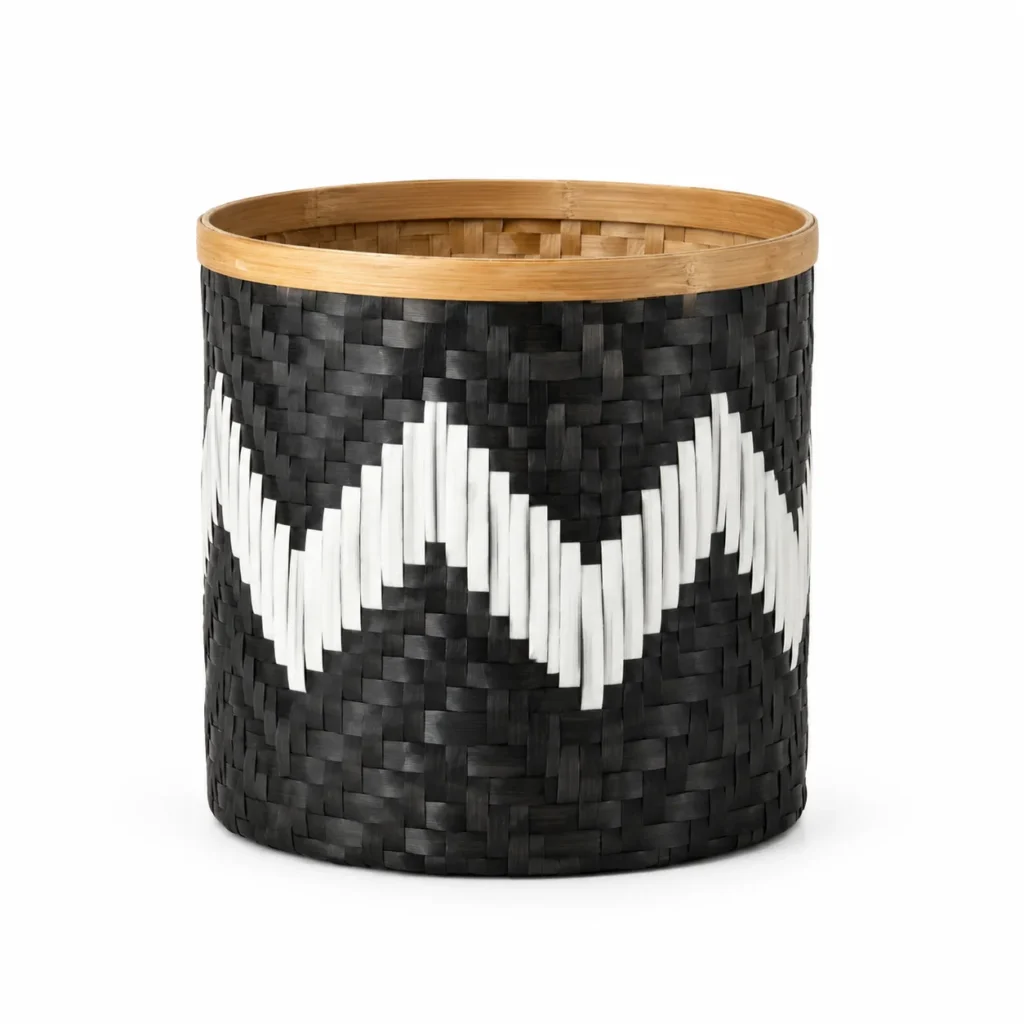 Black & White Chevron Basket