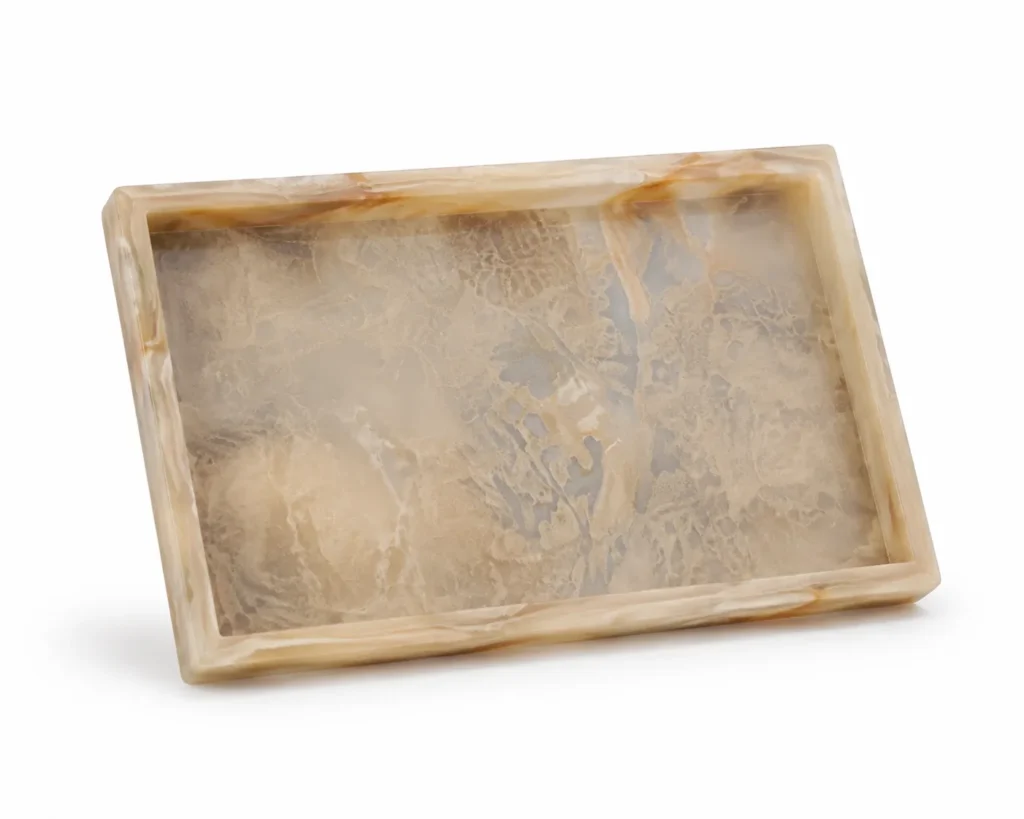 Rectangular Marble Resin Tray